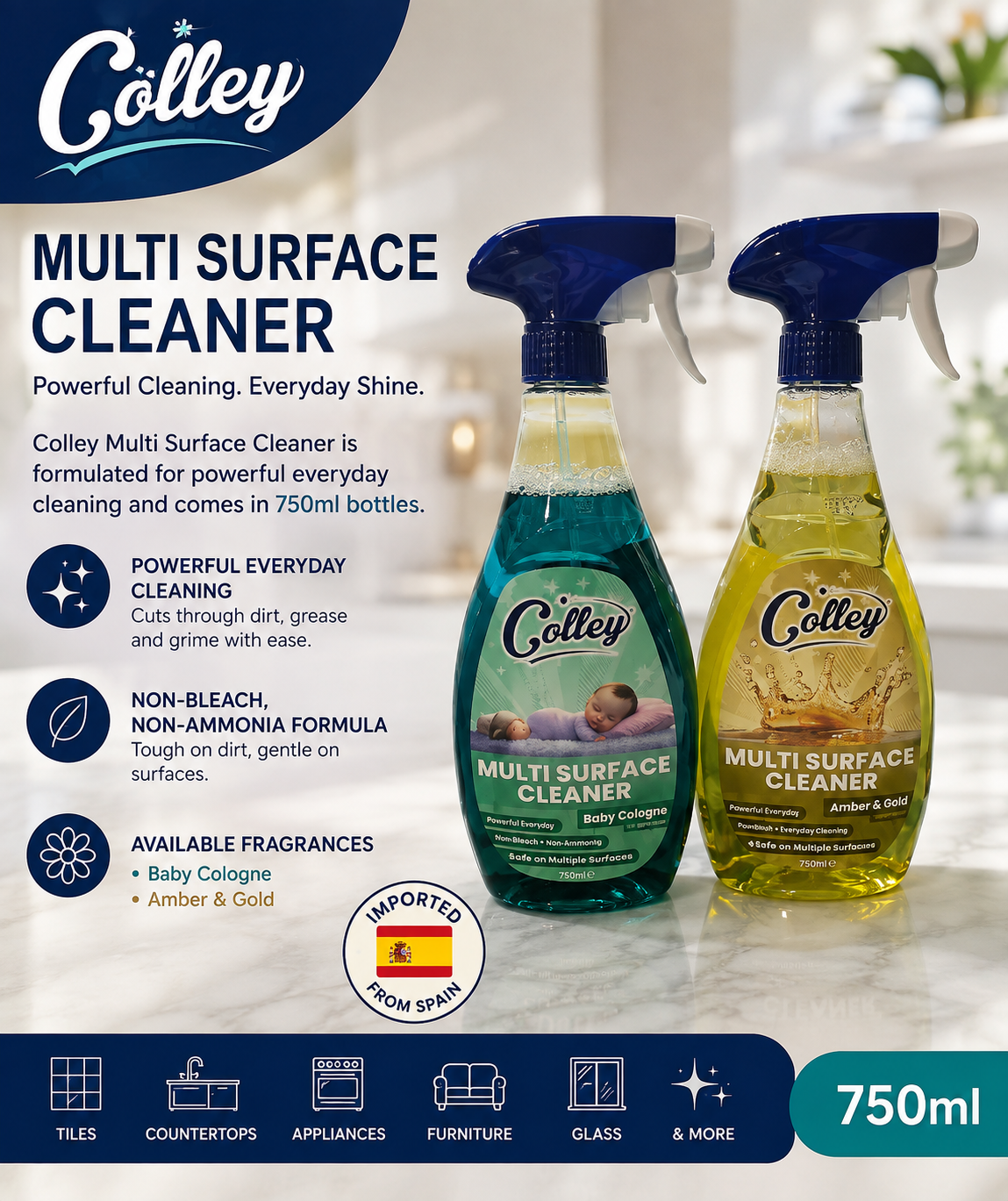 Colley Multi-Surface Cleaner 750ml x1