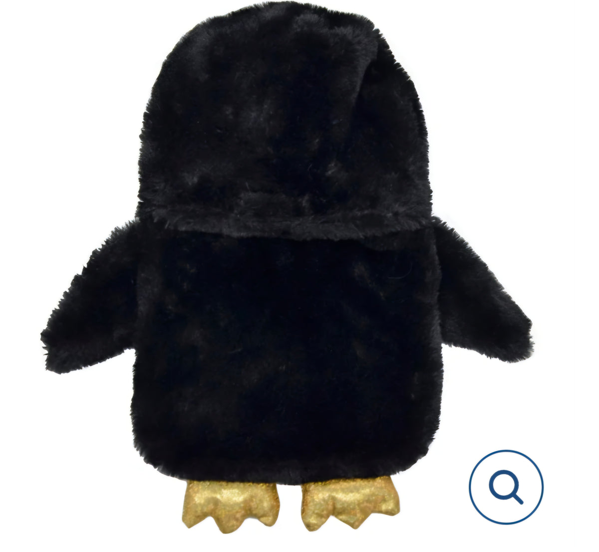 Penguin Hot Water Bottle Plush Cover Gold Sparkle 1 Litre