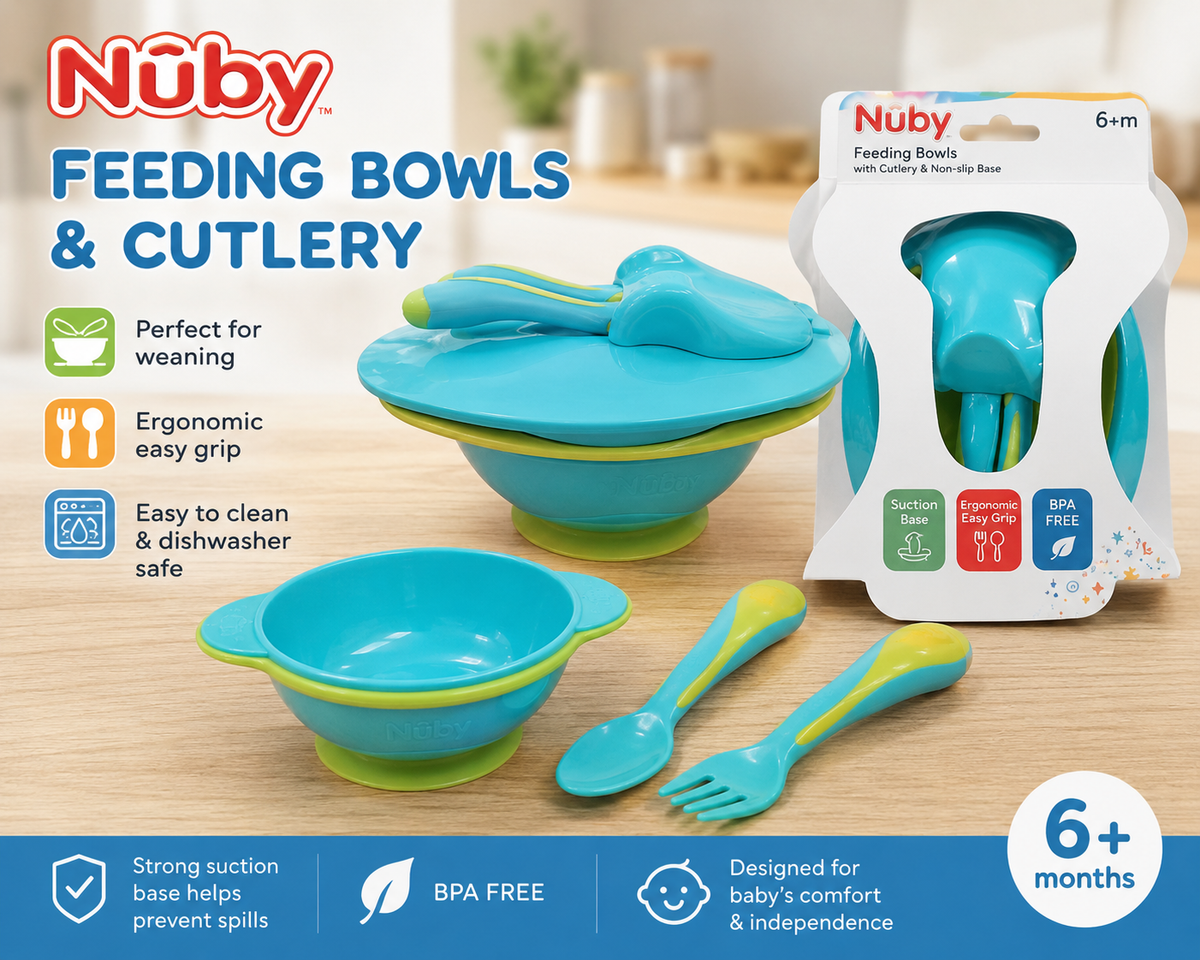 Nuby feeding bowls and cutlery