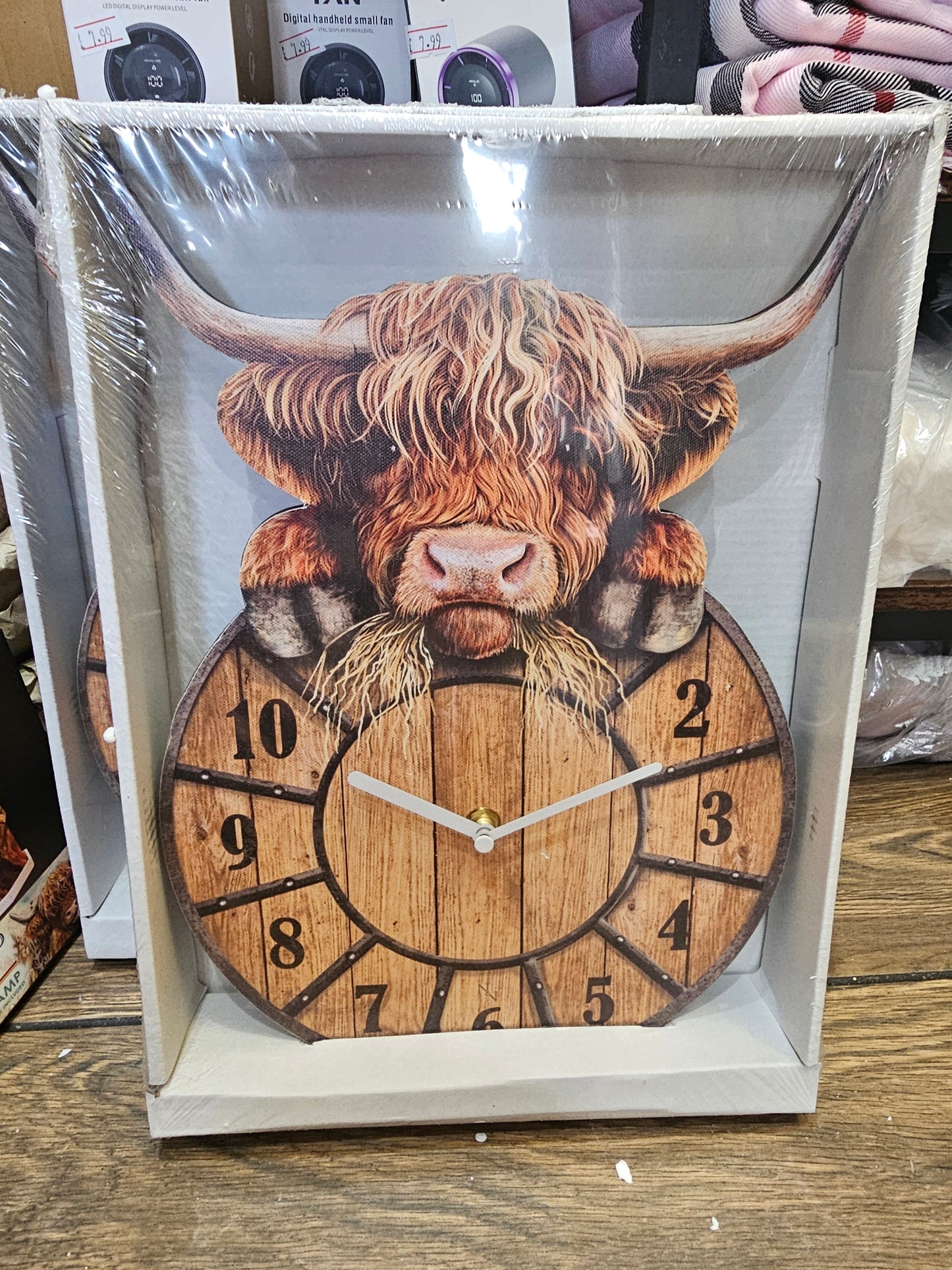 Highland Cow MDF Wall Clock