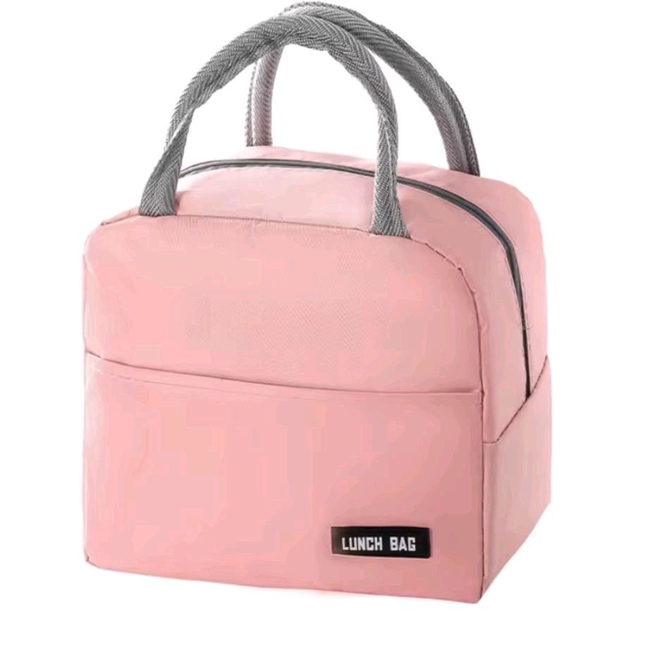 Solid Color Twill Bento Bag Portable Thermal Bag for Students