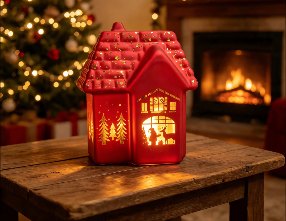 Led bright Christmas house available in 2 colour options