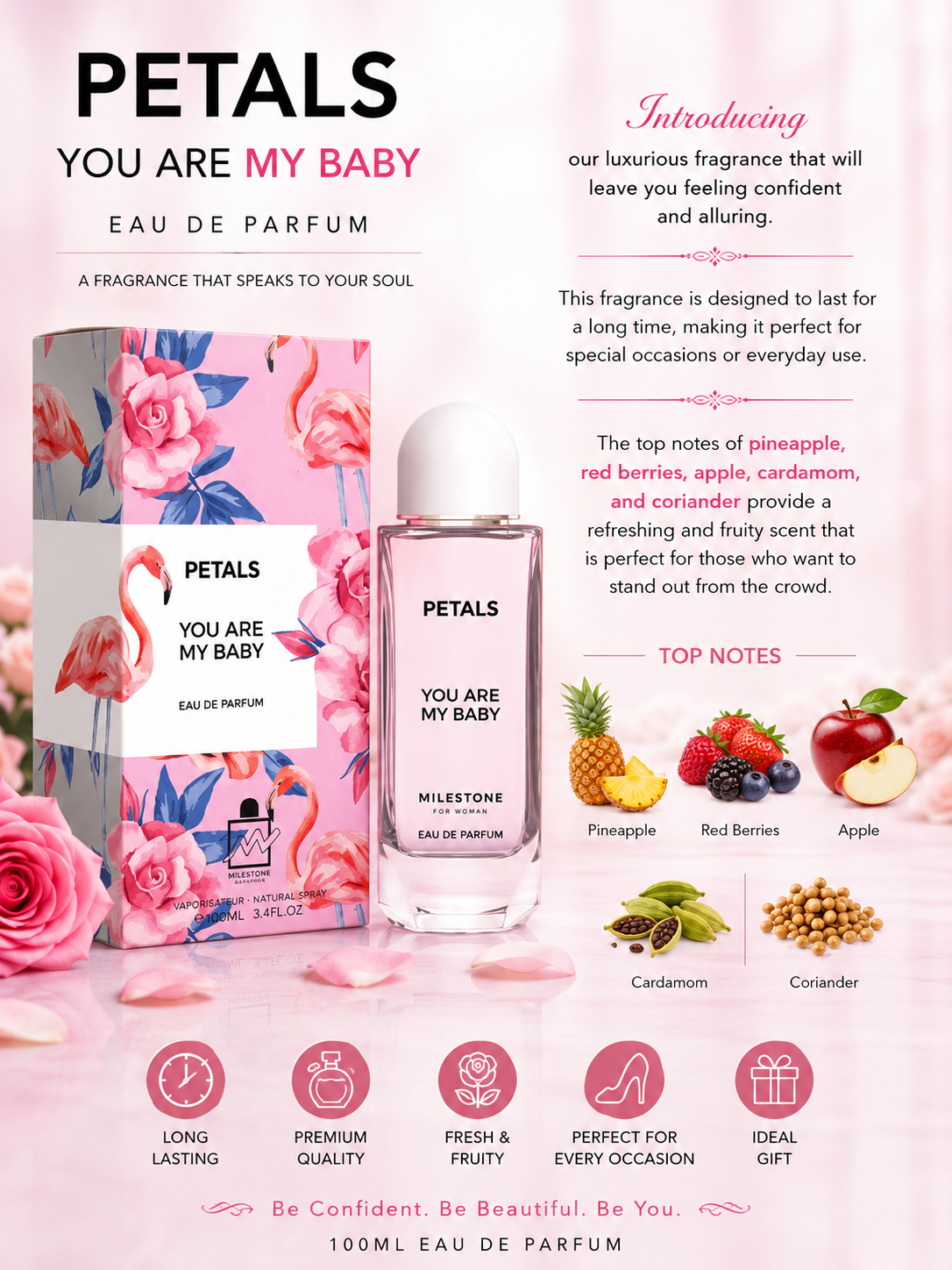 petals you are my baby eau de parfum 100ml by milestone