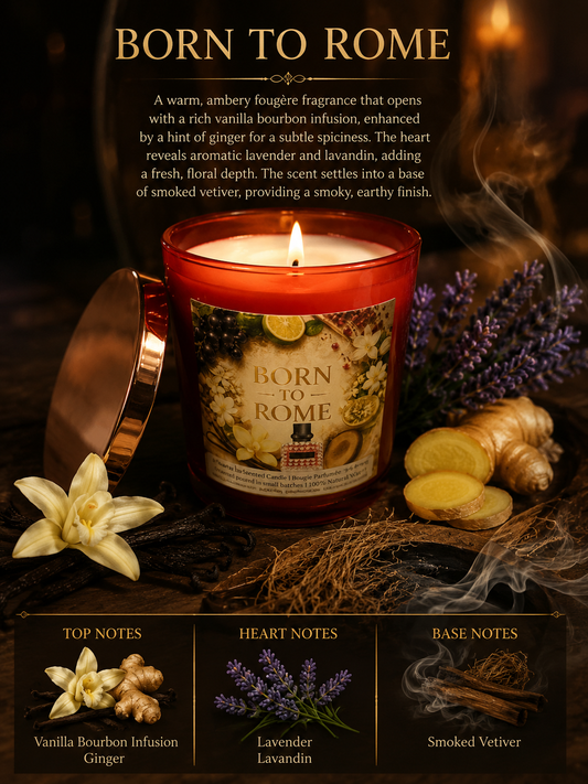 Born To Rome Scented Wooden Wicked Candle
