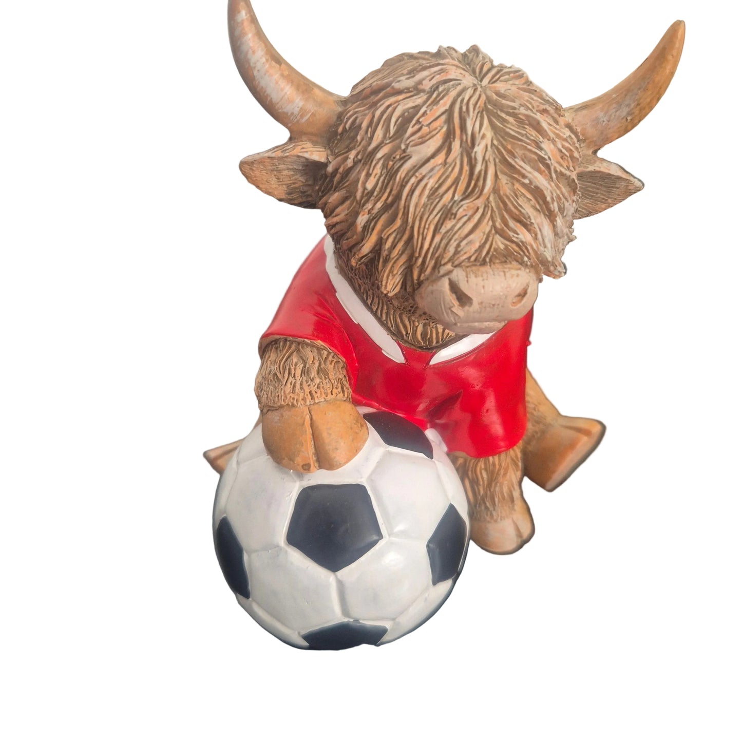 Highland cow red football