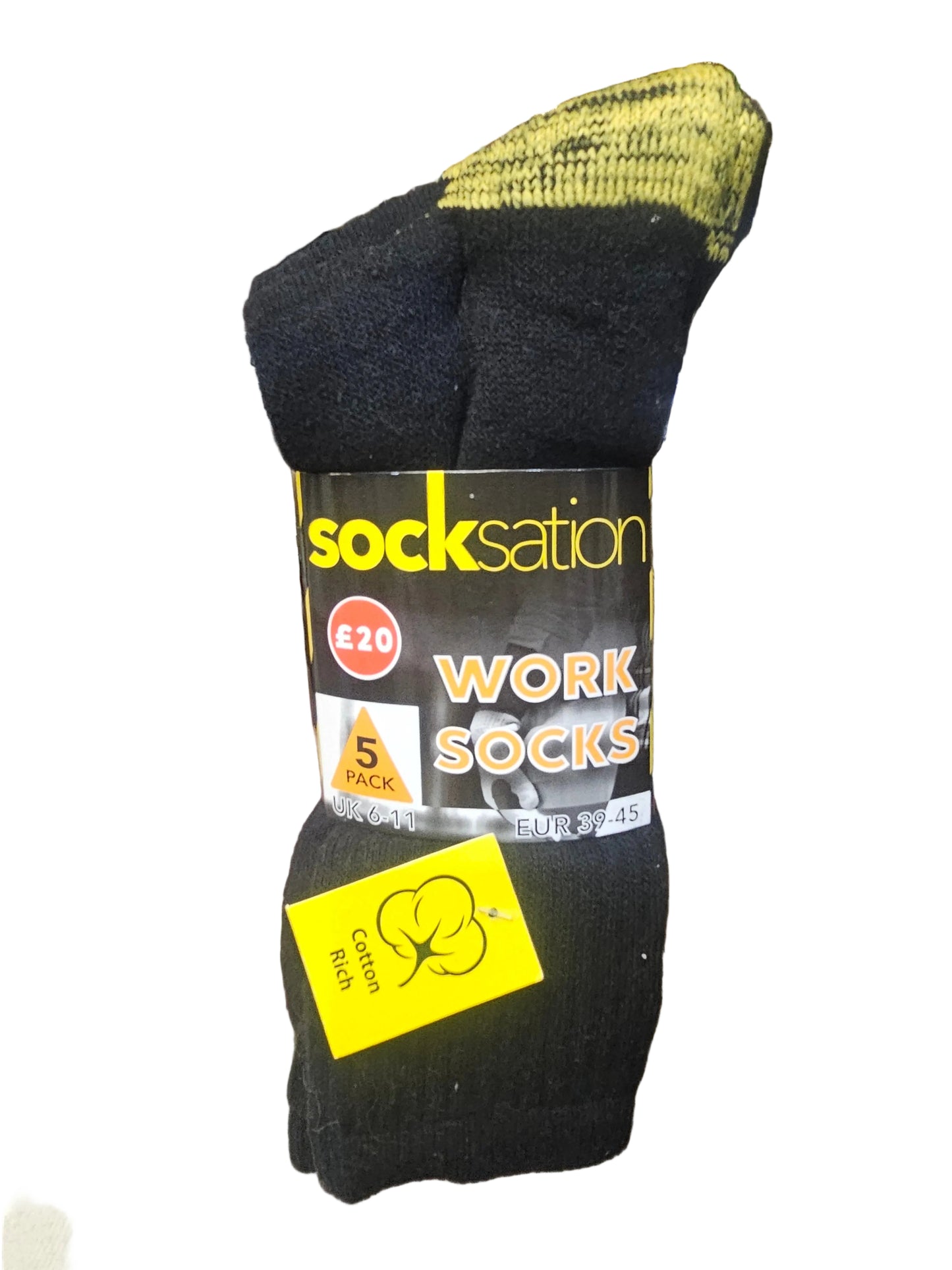 Pack of 5 Work Socks size 6-11