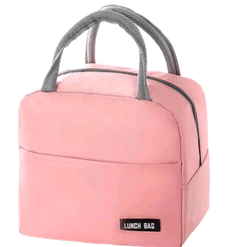 Solid Color Twill Bento Bag Portable Thermal Bag for Students