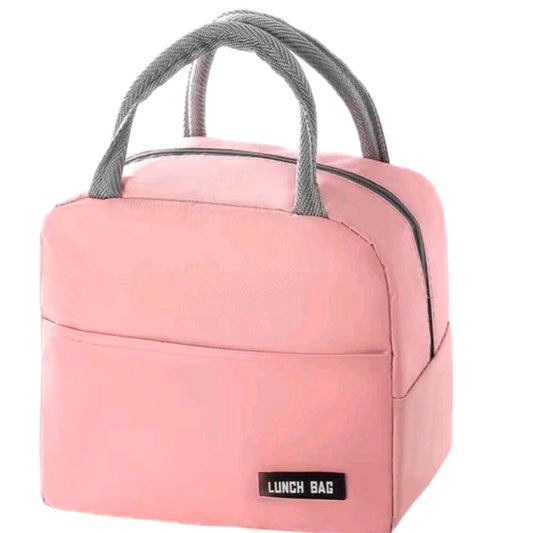 Solid Color Twill Bento Bag Portable Thermal Bag for Students