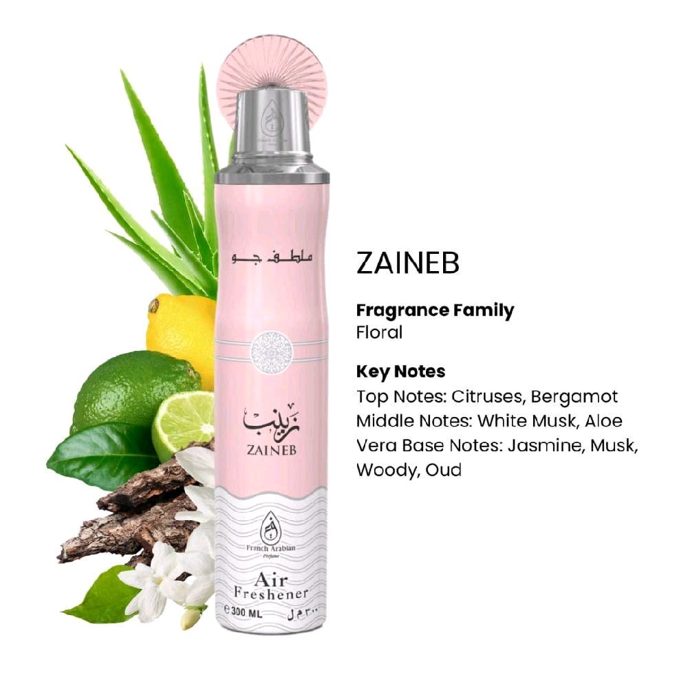 French Arabian Scented Air Fresheners - ZAINEB, AL MUK AL EMARATI, & More - 300ml Each - Fragrant Odour Eliminators Aroma Fragrance
