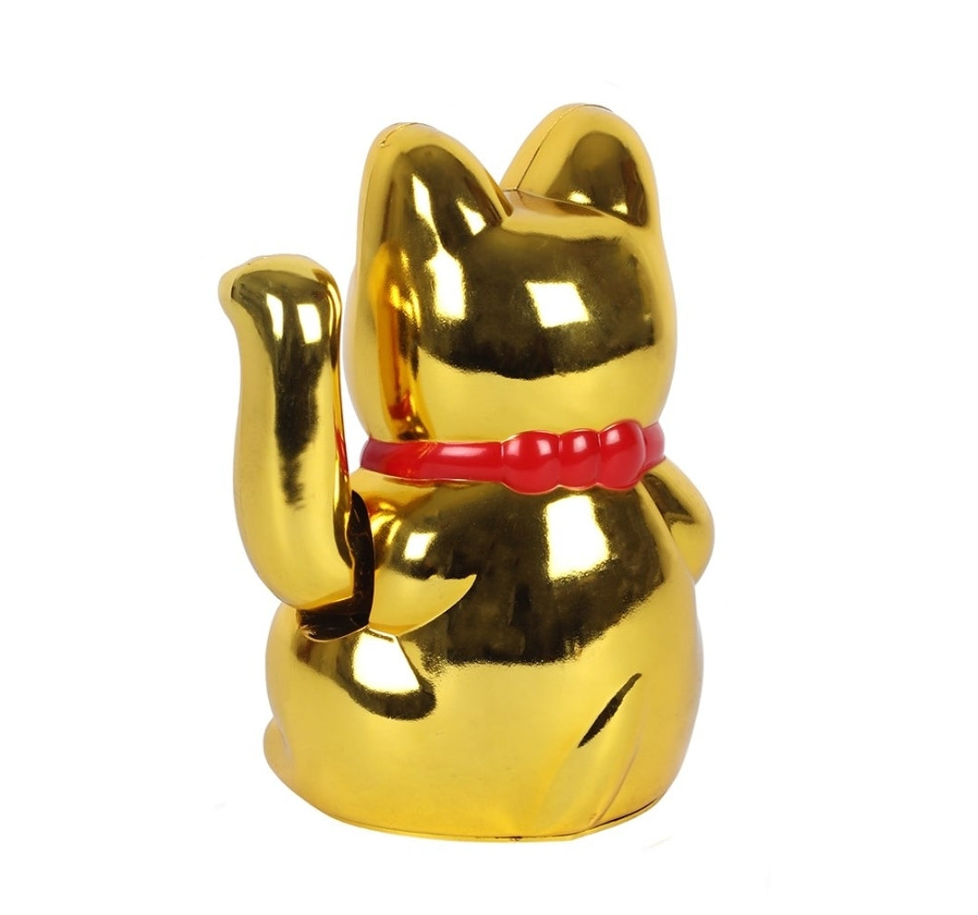 6 Inch Gold Money Cat