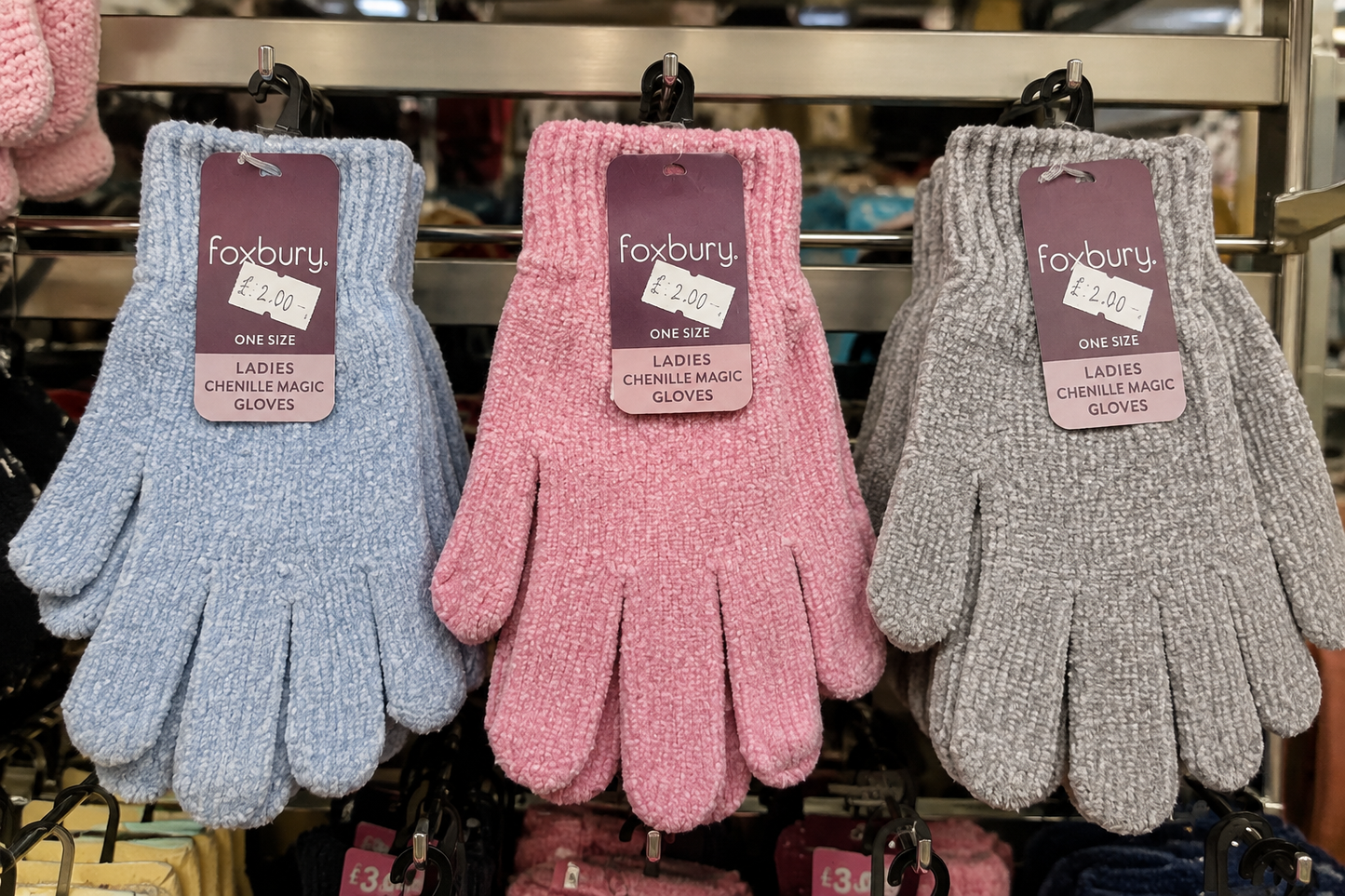 Ladies Chenille Winter Gloves - Soft and Cozy