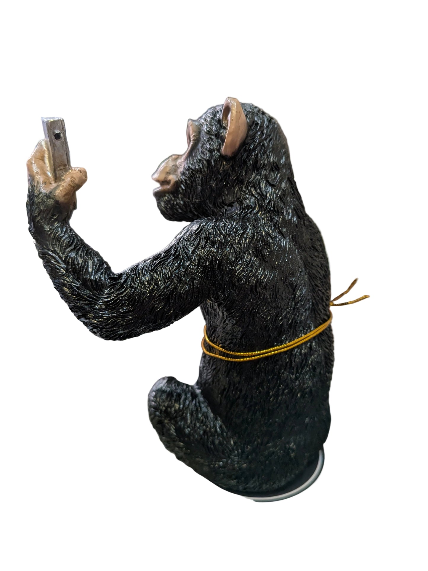 Cheeky Monkey Peace Selfie Statue