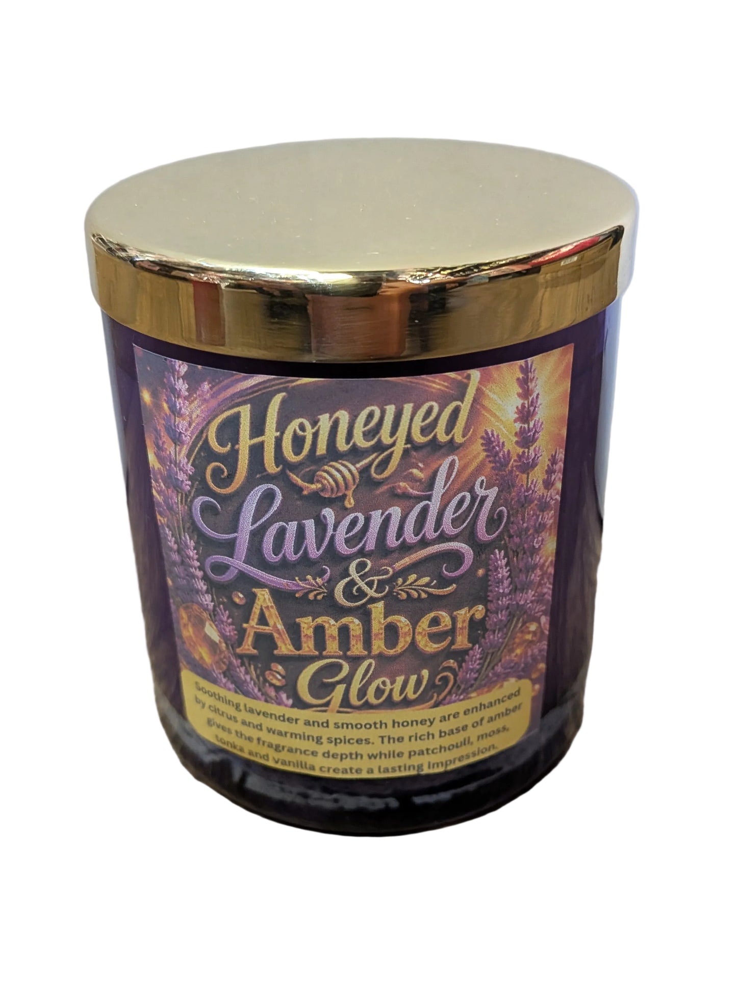 Honeyed Lavender & Amber Glow Wooden Wicked Candle