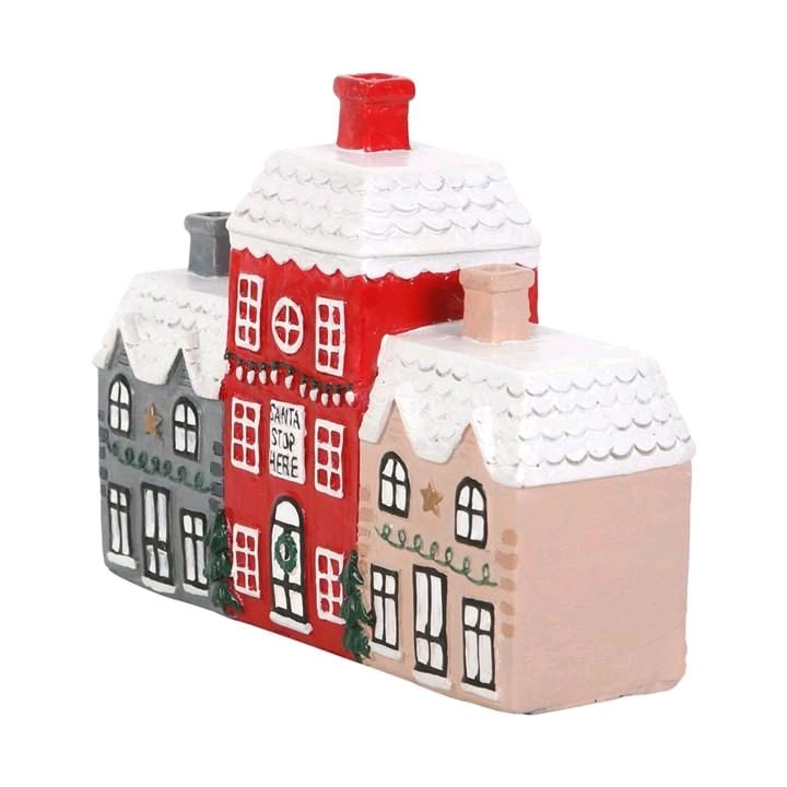 Christmas Village Incense Cone Holder Decorative Fragrance Aroma