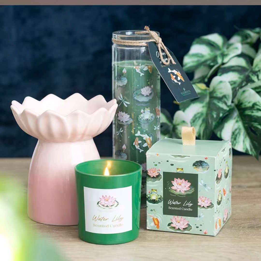 pink water lilly oil burner and wax warmer