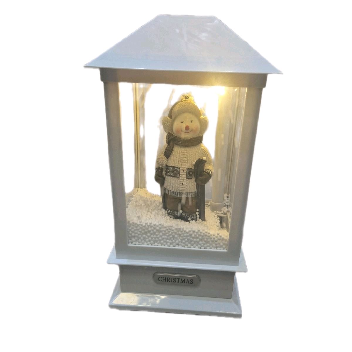 Snowman Snowing Christmas Lantern Decoration
