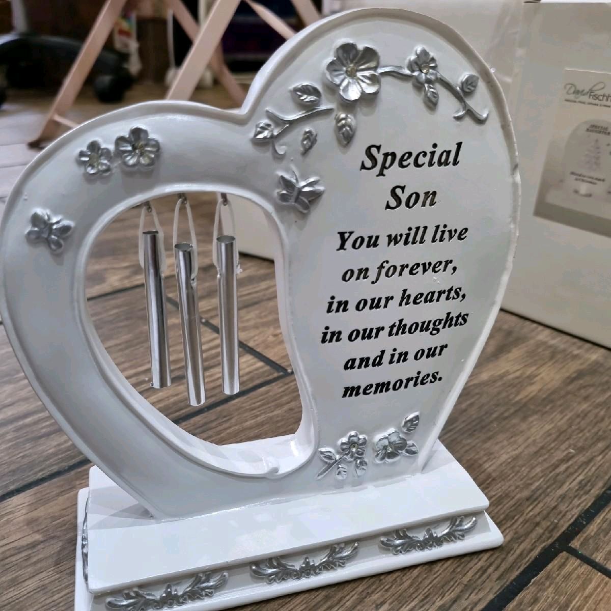 Special Son Windchime Memorial Plaque Decor