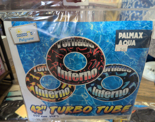 Palgrave Tornado Inferno 42in Turbo Tube Swimming Inflatable Ring Float