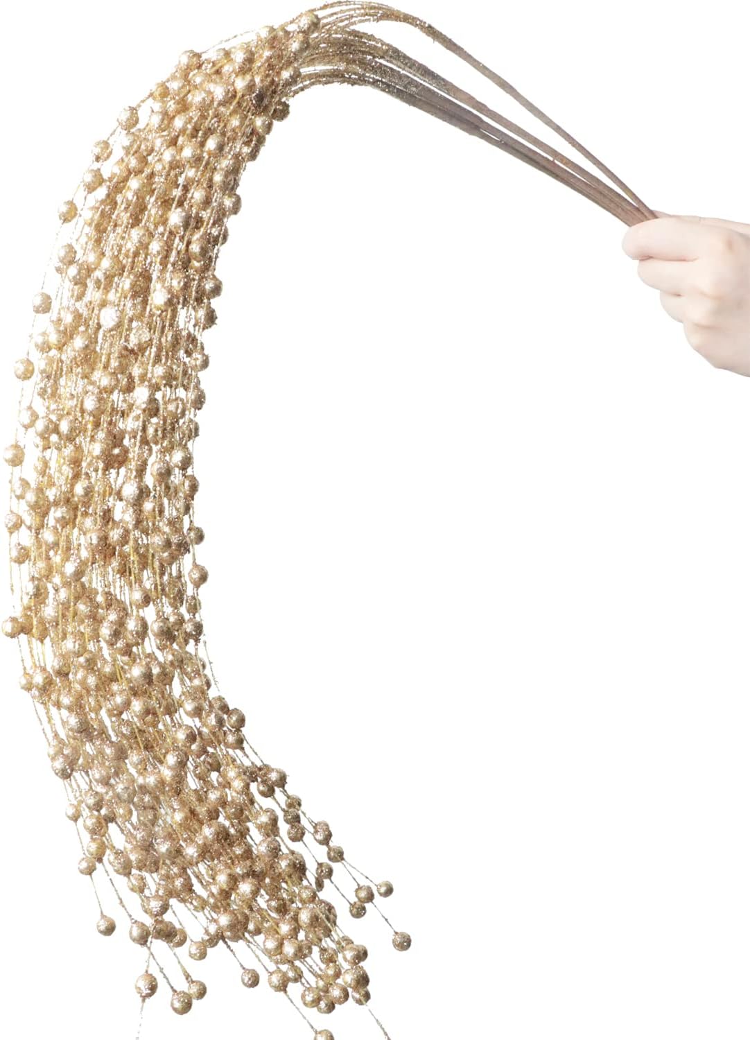 Glitter Berry Picks - 30inch Artificial Christmas Tree Decoration & Winter Floral Stems