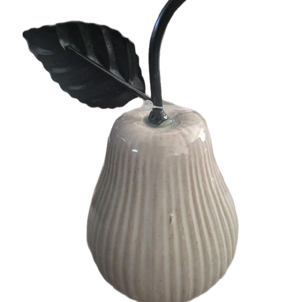 Porcelain Pear Deco, 12cm Decorative Ornaments Fruit - Home Decor - Plants
