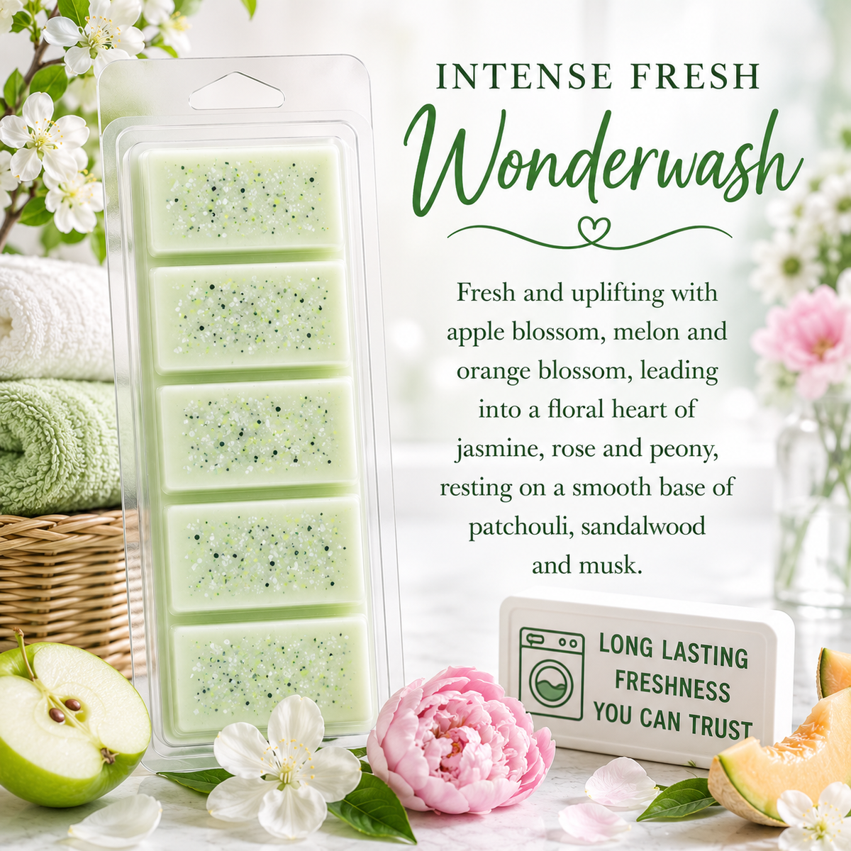 Wax Melt Bars,  Fresh and clean   50g