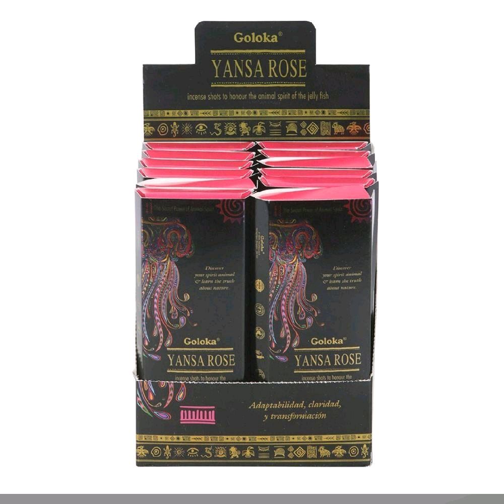 Goloka Yansa Rose Animal Spirit Incense Shots Pack - Intense Aroma for Adaptability Clarity and Transformation Scented