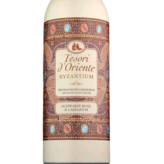 Italian Bath Cream 500ml in Black Rose and Labdanum - Luxurious Body Care Product Cleansing Aroma