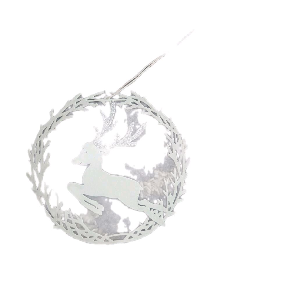 Hanging Reindeer Wreath Decoration Metal Hanger price is for 1 item