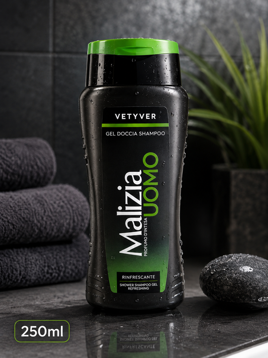 Malizia Uomo Vetyver Shower Shampoo Gel 250ml