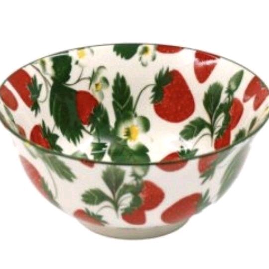Strawberry Printed Bowl - 16cm - Tableware Fruit
