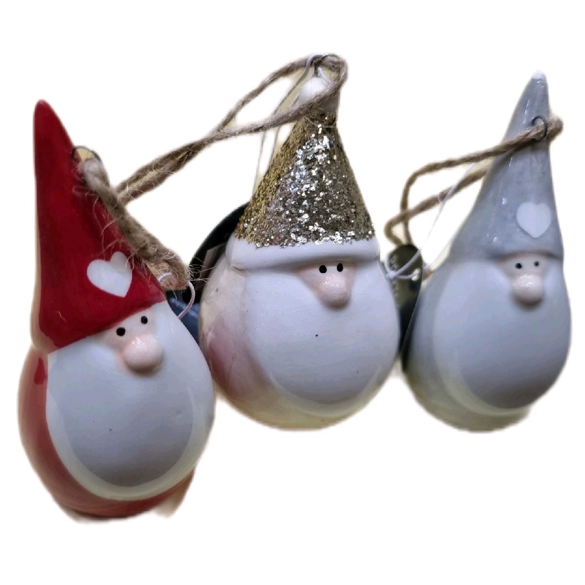 Decorative Hanging Gonk Ornament, 3 Colours, Hangable