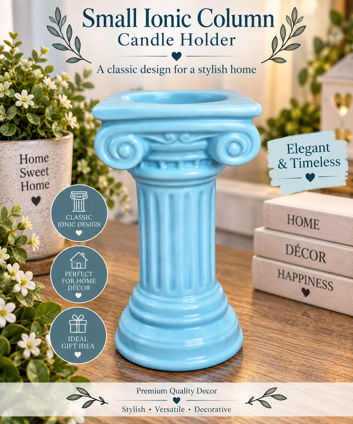 Small Ionic Column Candle Holder