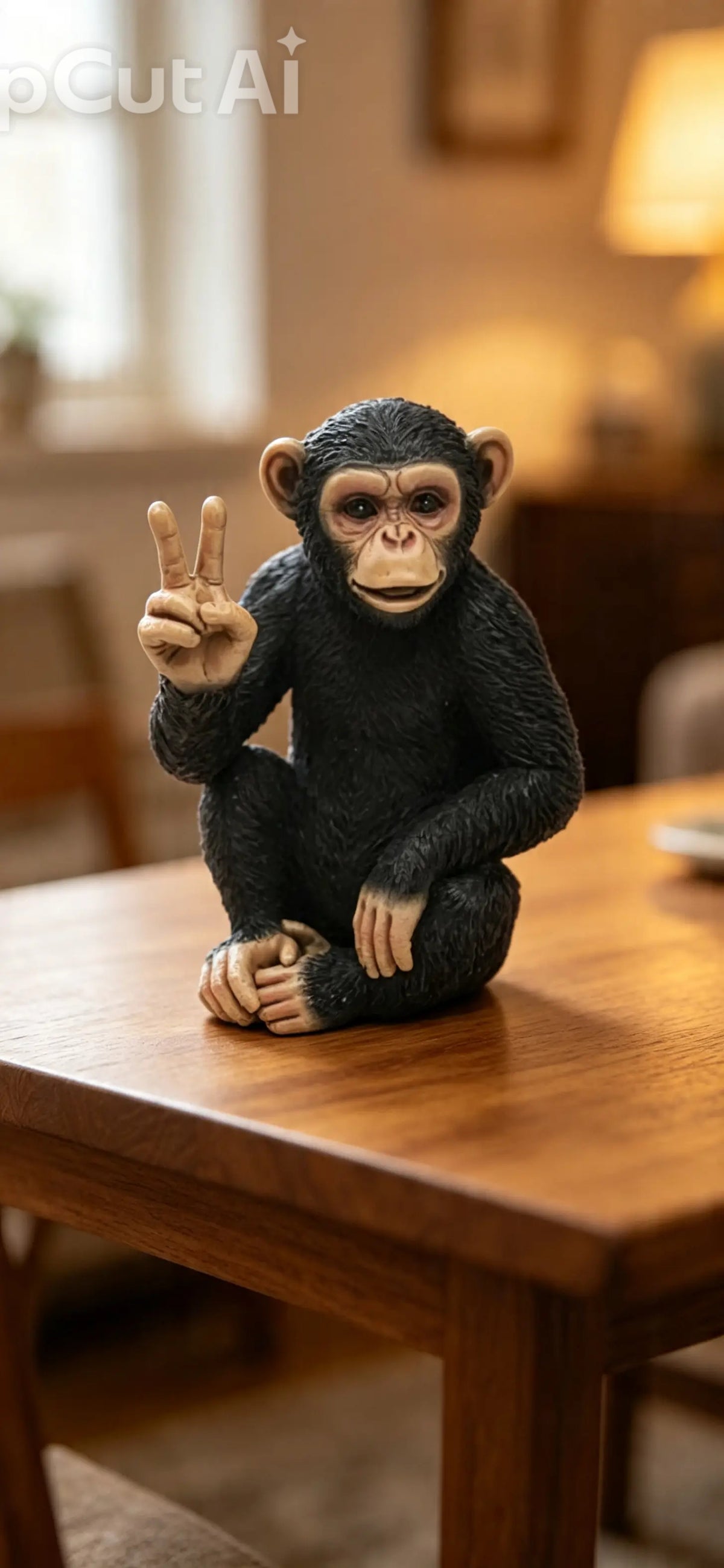 Peace Out Cheeky Monkey Figurine for Home Decor and Gift Ornaments Nature Friend