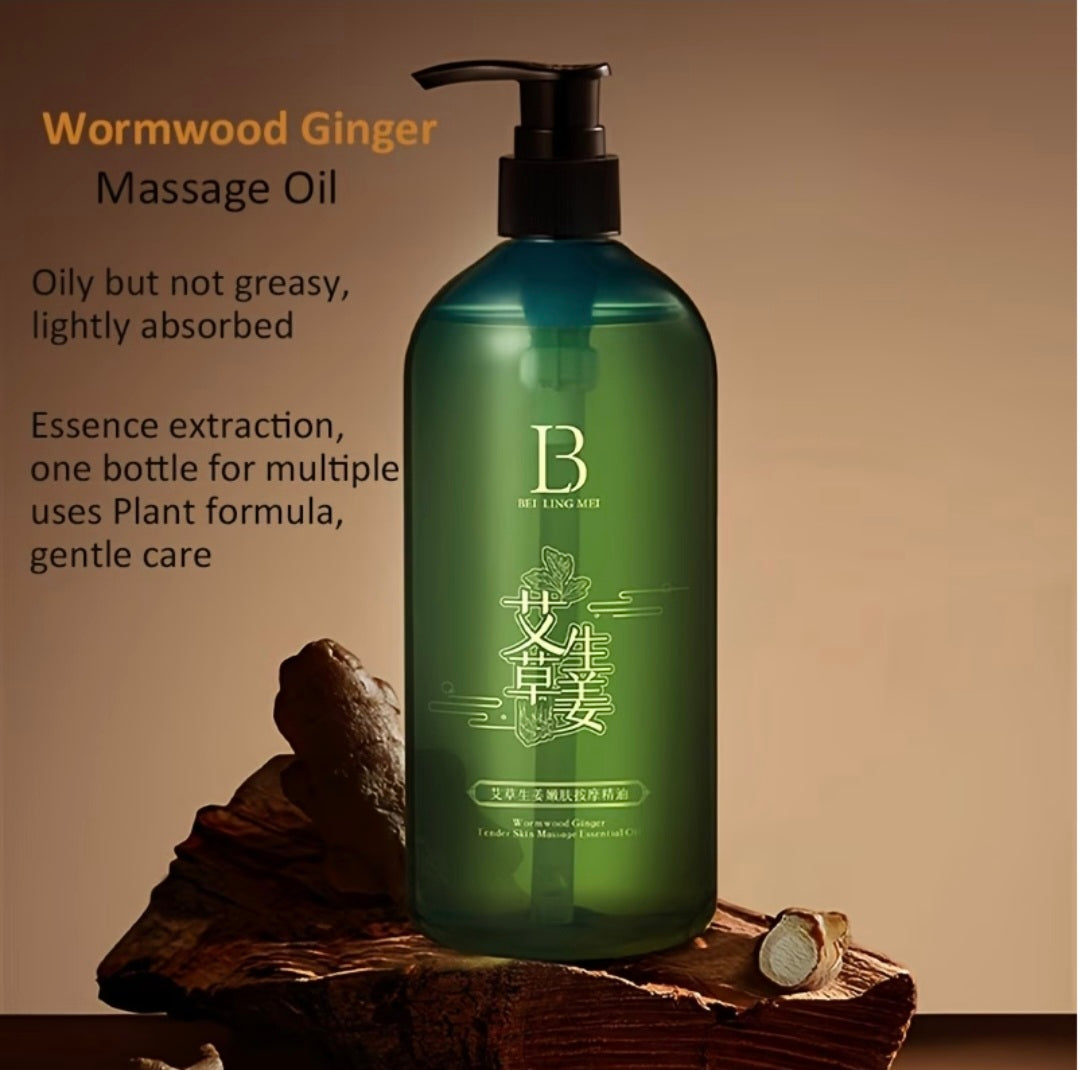 Beilingmei Mugwort & Ginger Nourishing korean Massage Oil 500ml