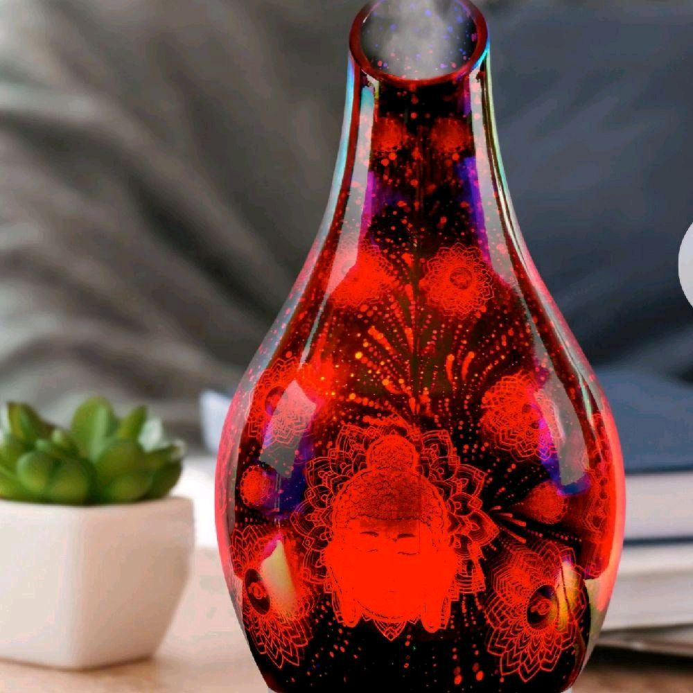 Desire Buddha Design Aroma Humidifier for Home & Office with Firework Effect & Night Light Feature UK Mains Plug 100ml Water Capacity