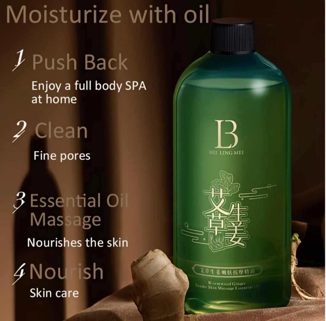 Beilingmei Mugwort & Ginger Nourishing korean Massage Oil 500ml