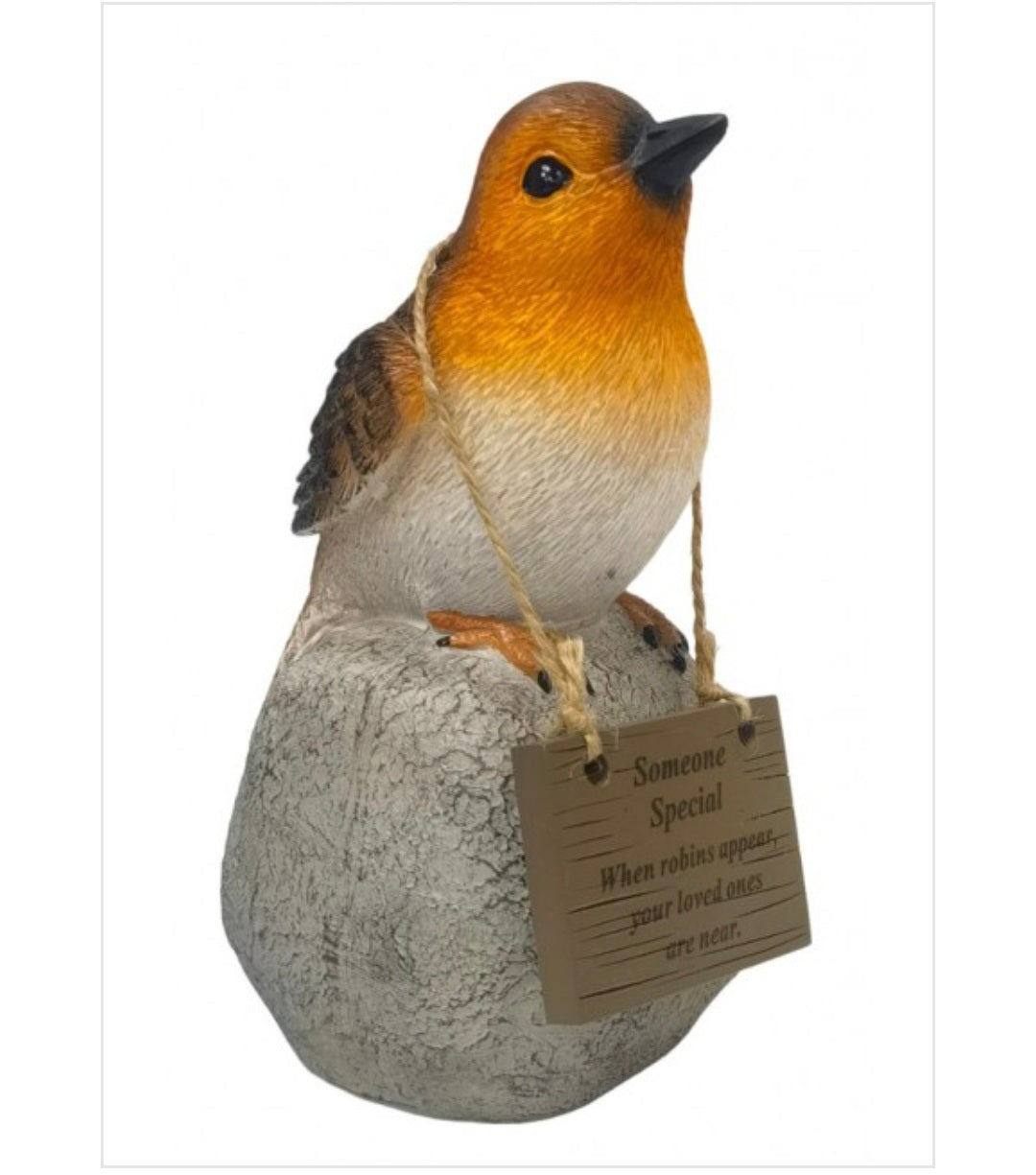 Robin on rock memorial