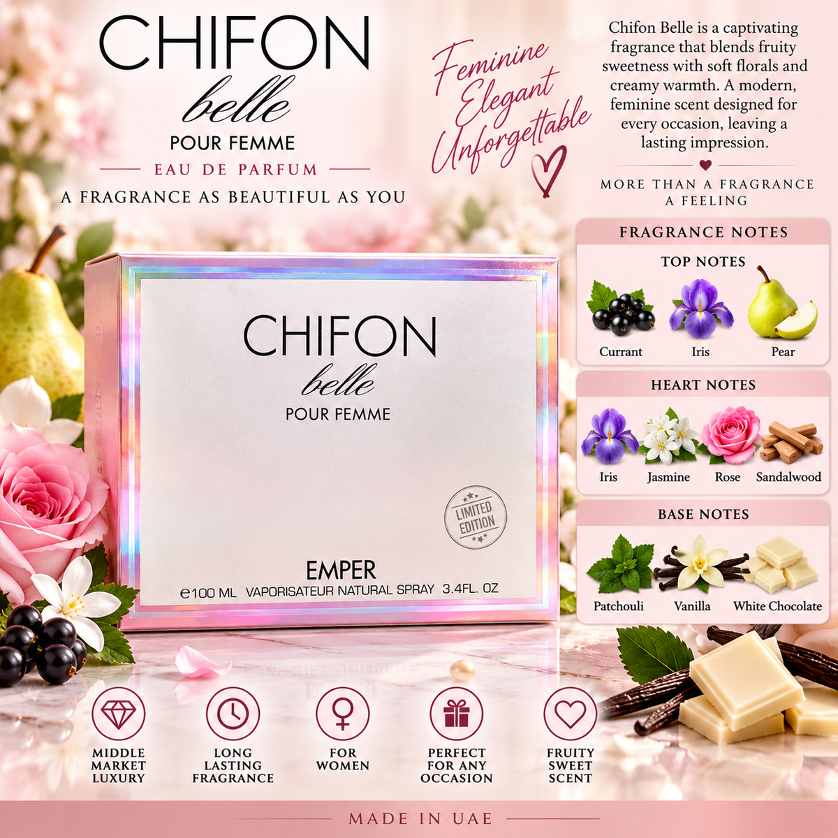 Chiffon belle pour femme 100ml