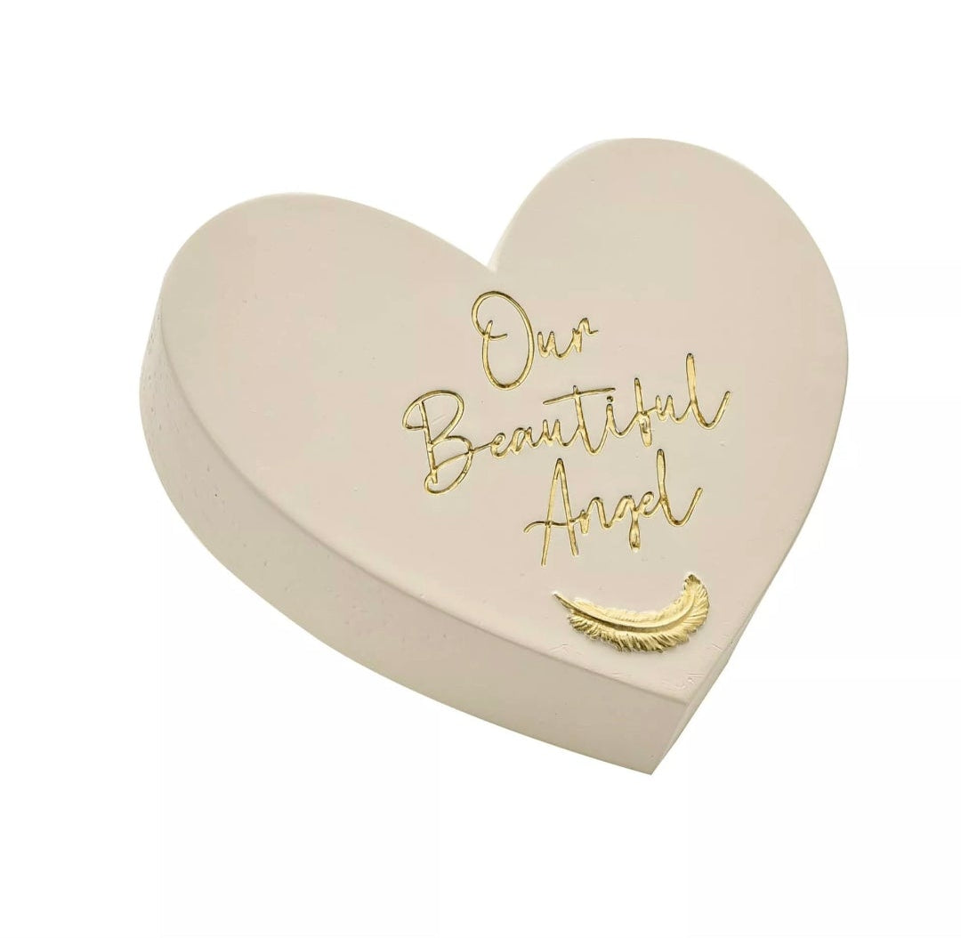 Thoughts of You Memorial Graveside Heart Plaque - Our Angel