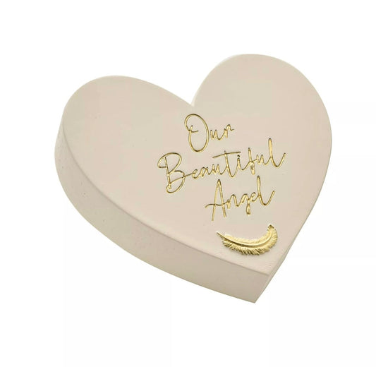 Thoughts of You Memorial Graveside Heart Plaque - Our Angel