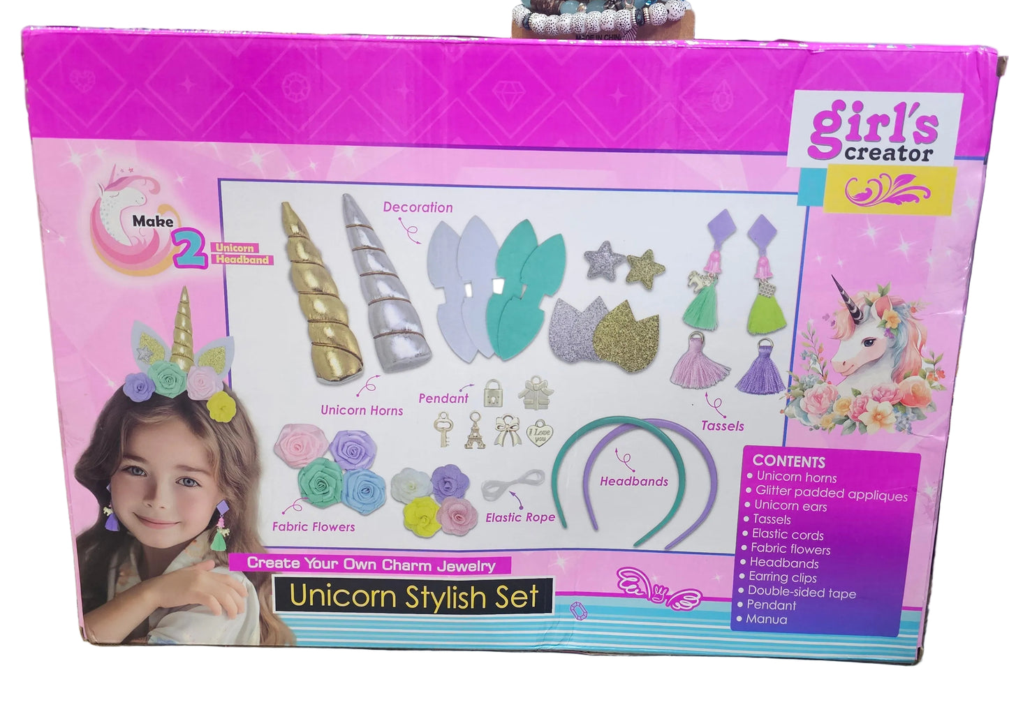 Unicorn Stylish Super Set, a craft kit for making unicorn-themed accessories.
