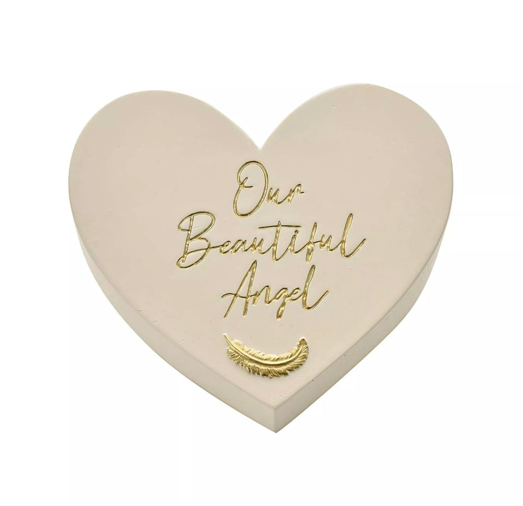 Thoughts of You Memorial Graveside Heart Plaque - Our Angel