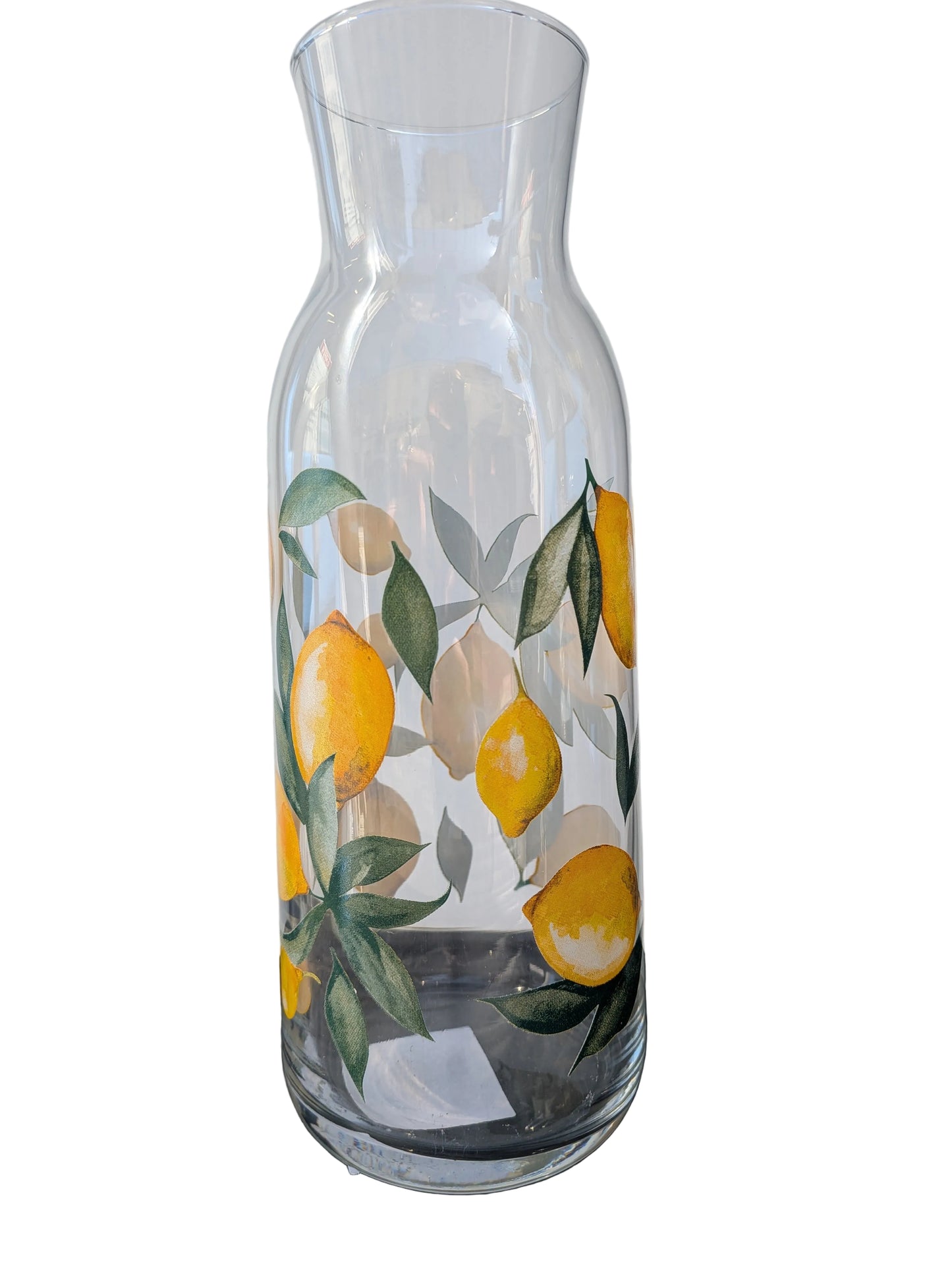 Home Palermo carafe featuring a decorative yellow lemon and green leaf design