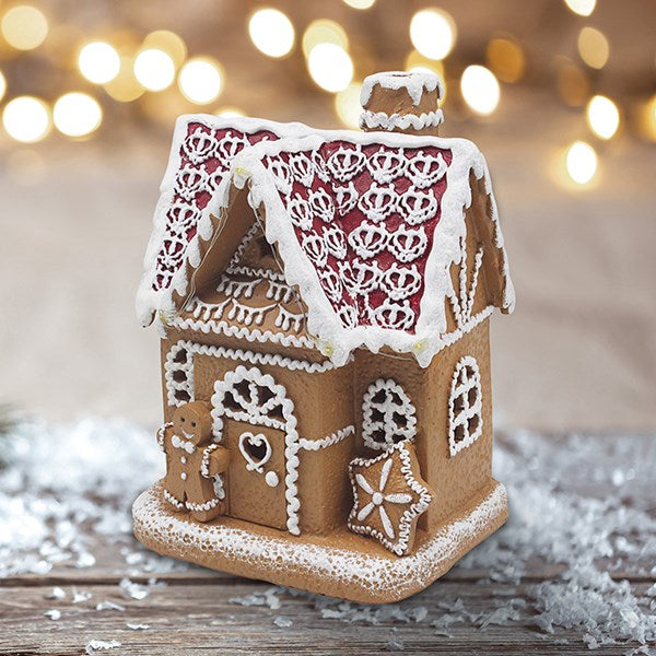 Xmas LED House Gingerbread Large