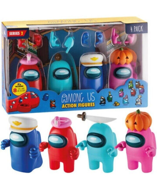 Among Us Series 2 Action Figure 4-Pack featuring crewmates from the popular video game