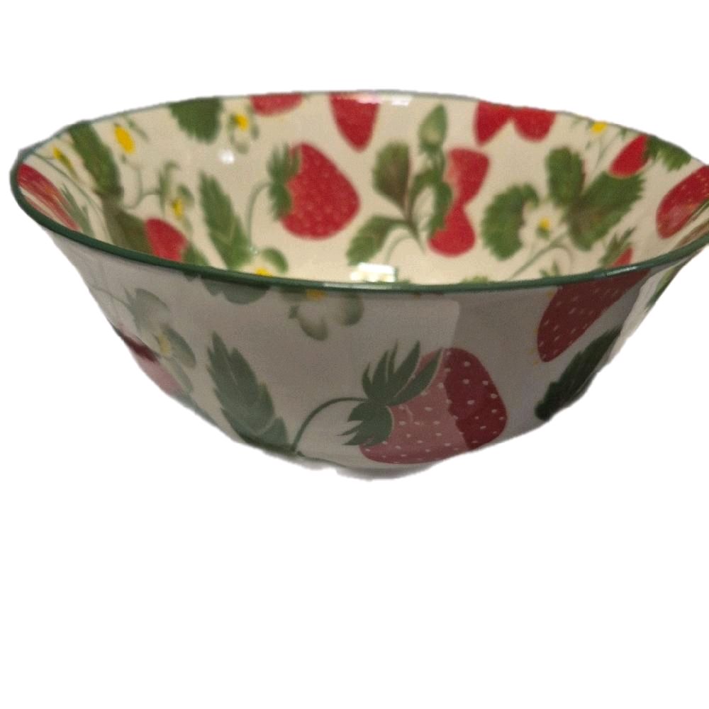 Strawberry Printed Bowl - 16cm - Tableware Fruit