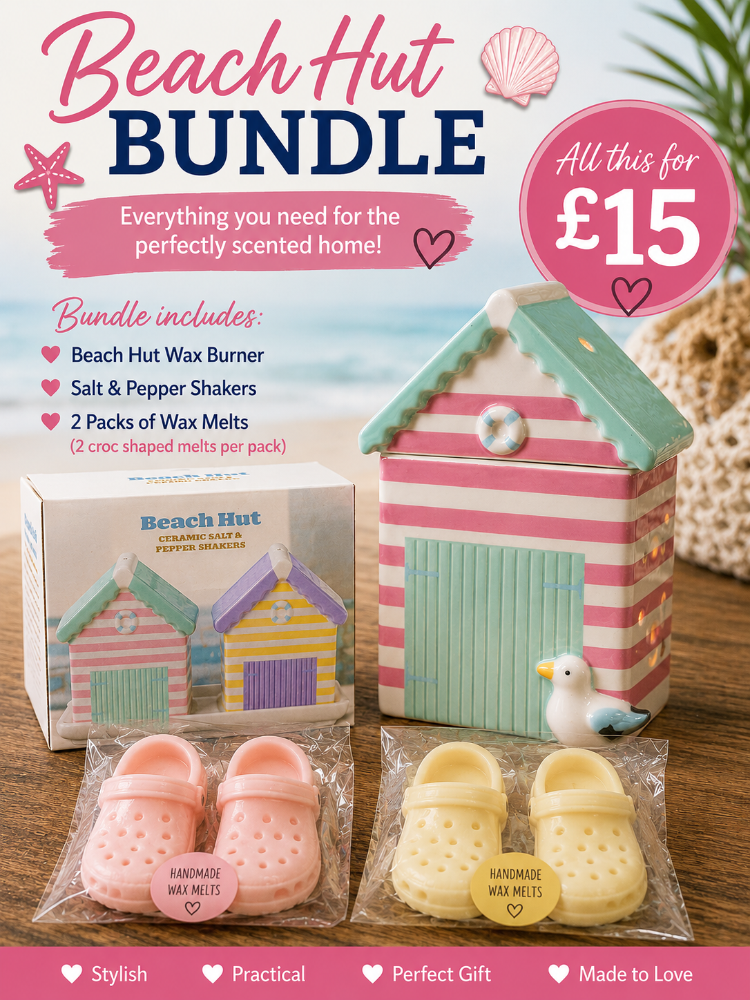 Beach Hut Wax burner bundle
