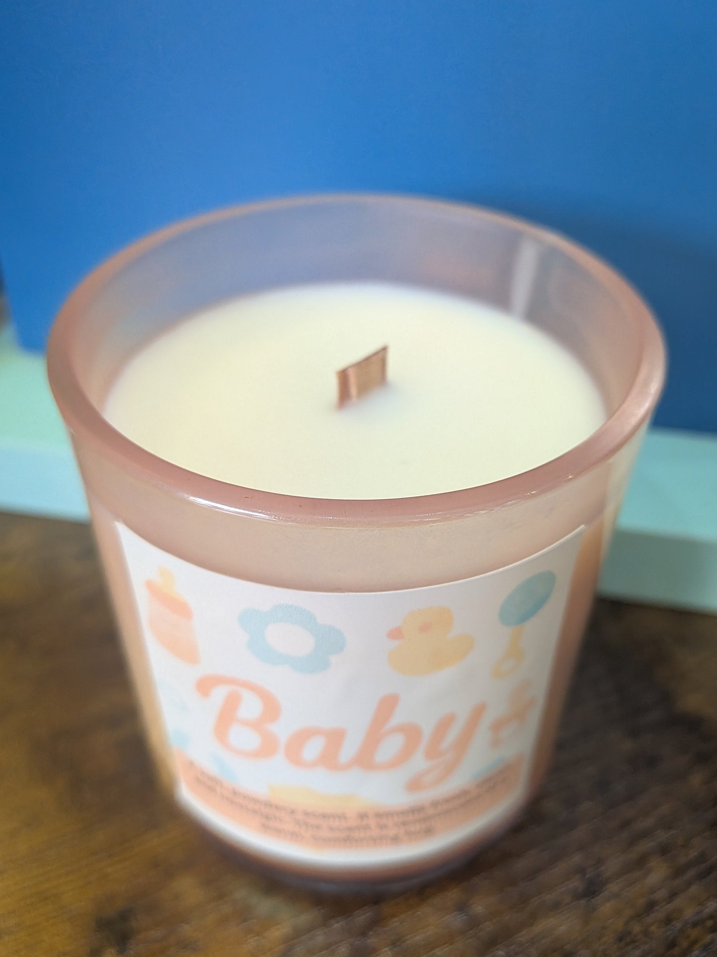 Baby wooden wick candles