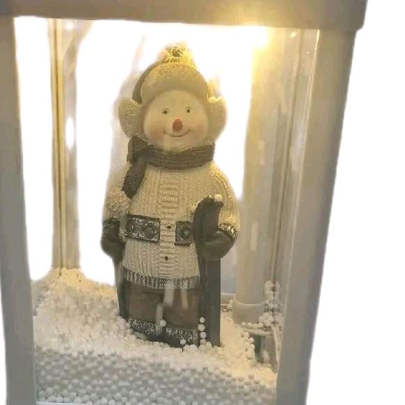 Snowman Snowing Christmas Lantern Decoration