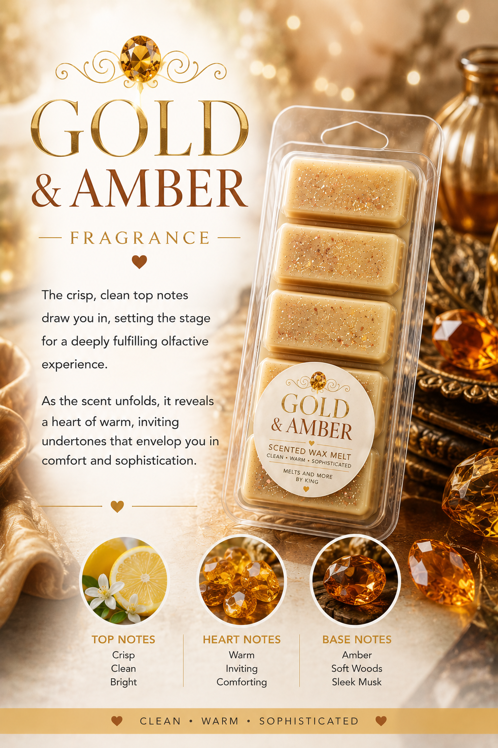 Wax Melt Bars,  Fresh and clean   50g